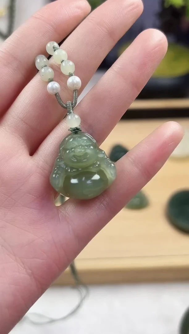 颈饰未镶嵌和田玉25mm佛公