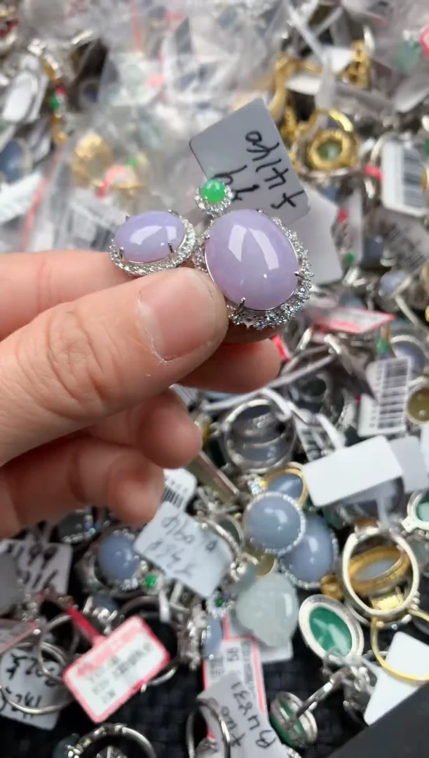 银S925镶嵌戒指翡翠444   7