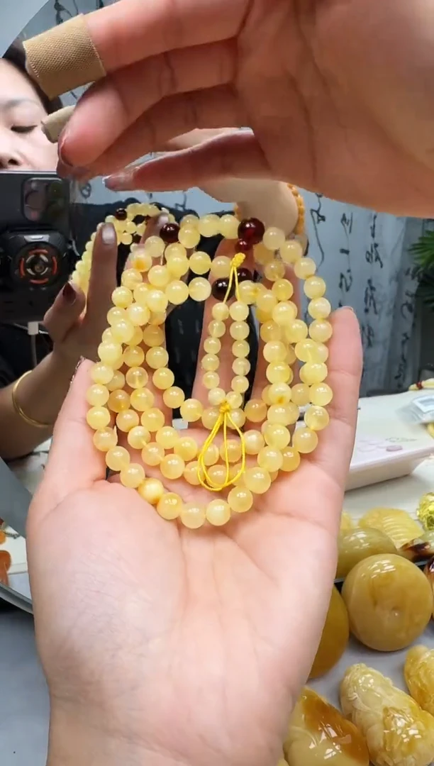 【闪购商品】琥珀裸石未镶嵌项链