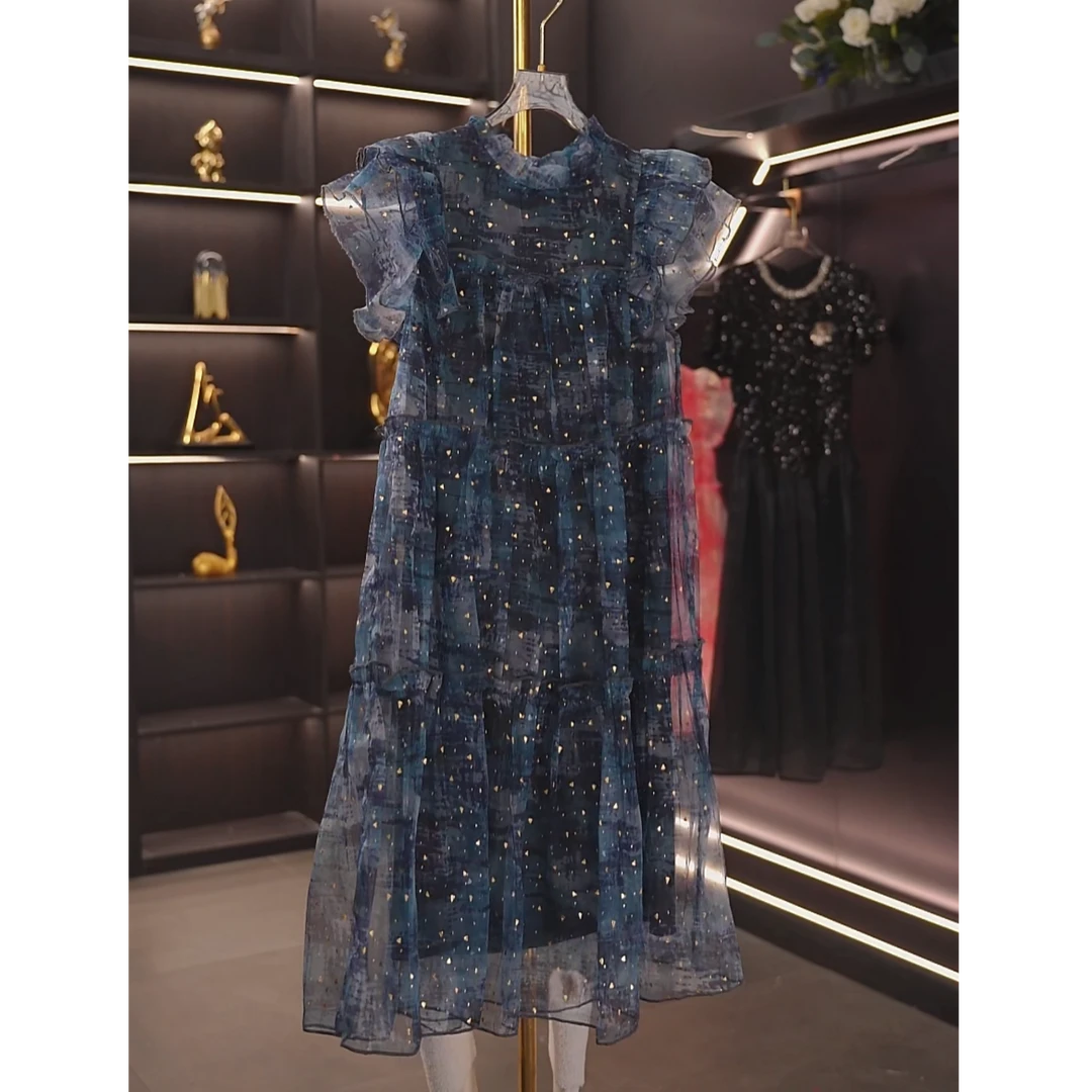 64新款春夏秋连衣裙蕾丝碎花气质时尚轻奢长裙连衣裙2502114