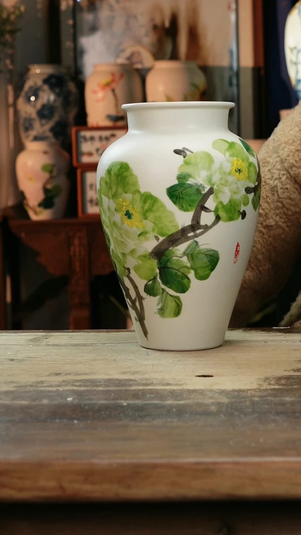 【闪购商品】瓷片景德镇纯手工釉下彩精品花瓶