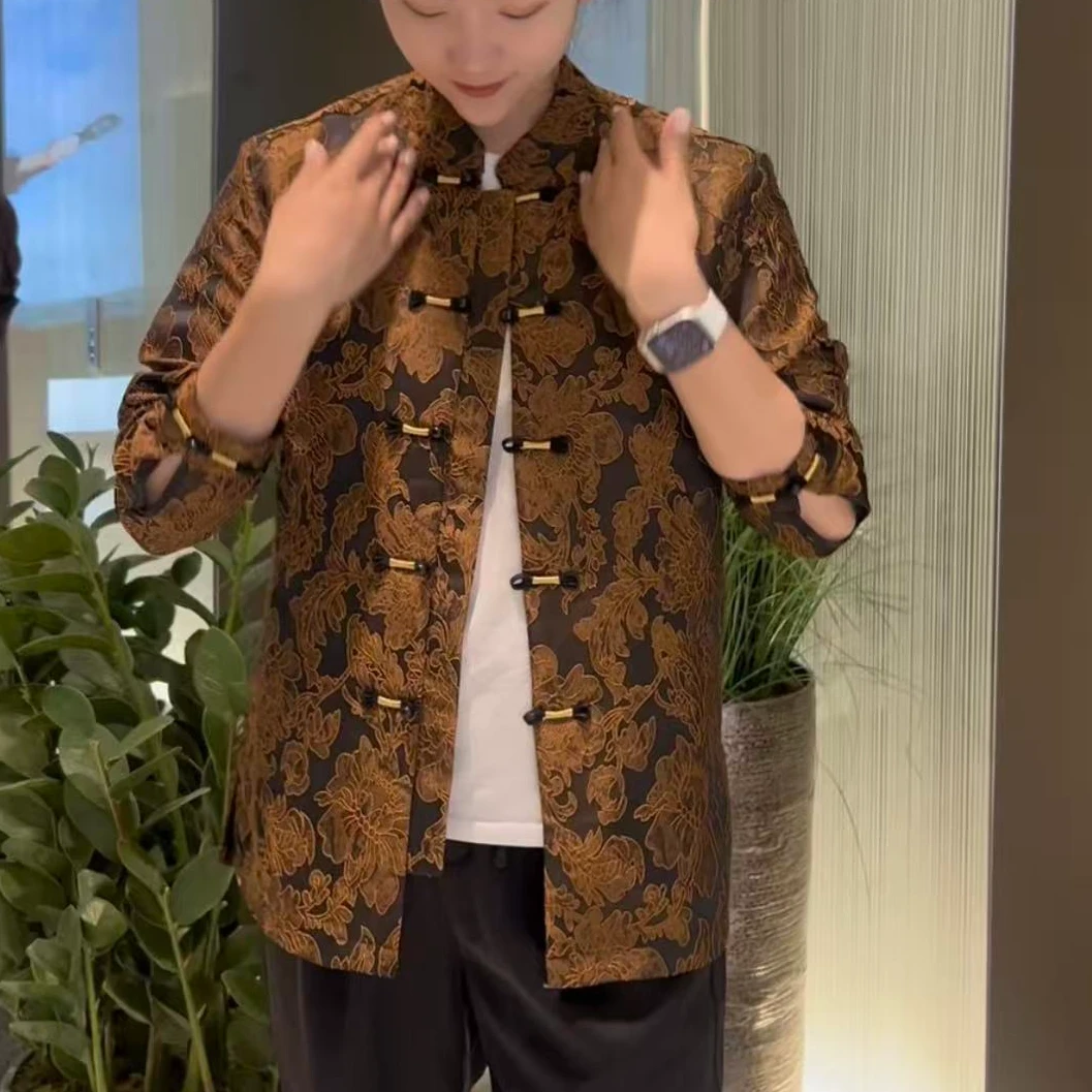 882058 016男士新款时尚潮流休闲唐装外套