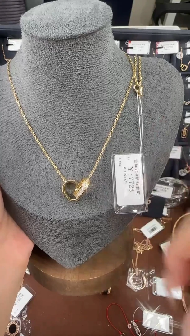 颈饰18K金镶嵌钻石6414