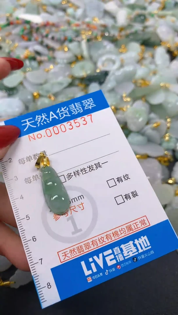 颈饰未镶嵌翡翠净货挂件-3537