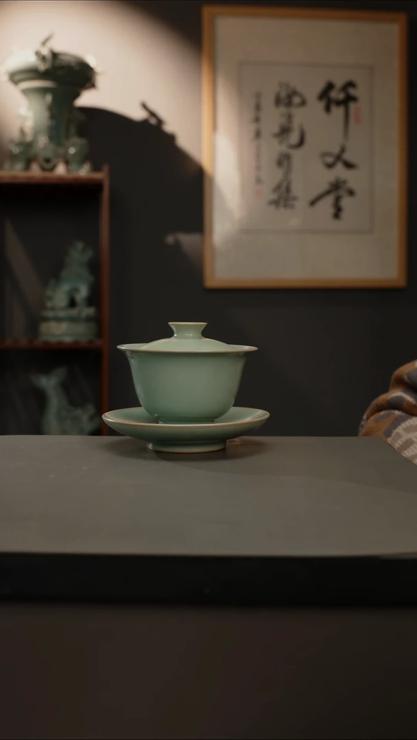 【闪购商品】杯仿古釉原矿 元宝三才 微瑕