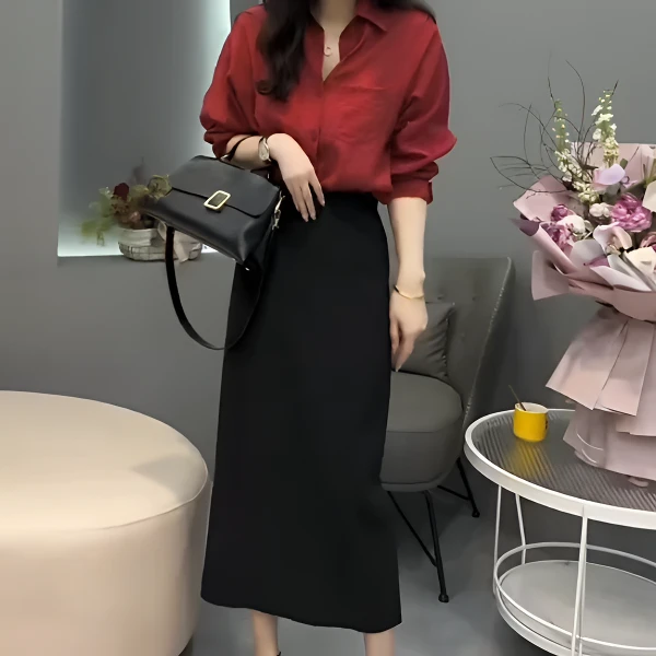 2025夏季法式时尚套装套装轻熟风女装时尚夏季百搭半裙包臀套装