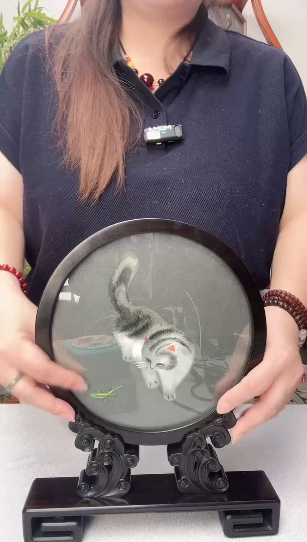 刺绣摆件-双面绣花非遗