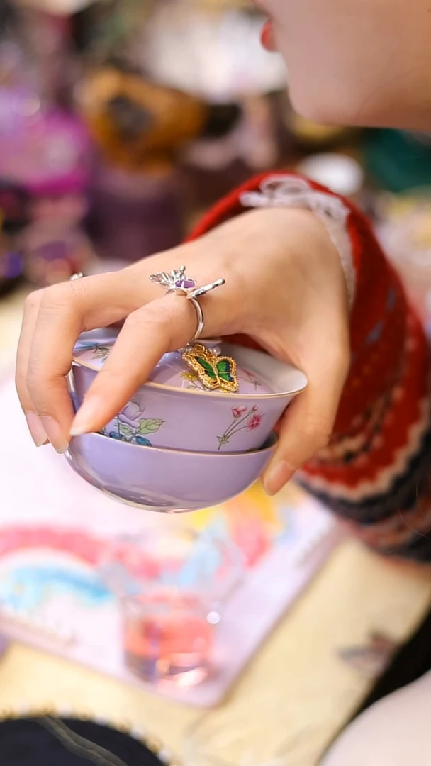 【闪购商品】摆件山怂阿卿直播间@@ytj盖碗+杯+提溜