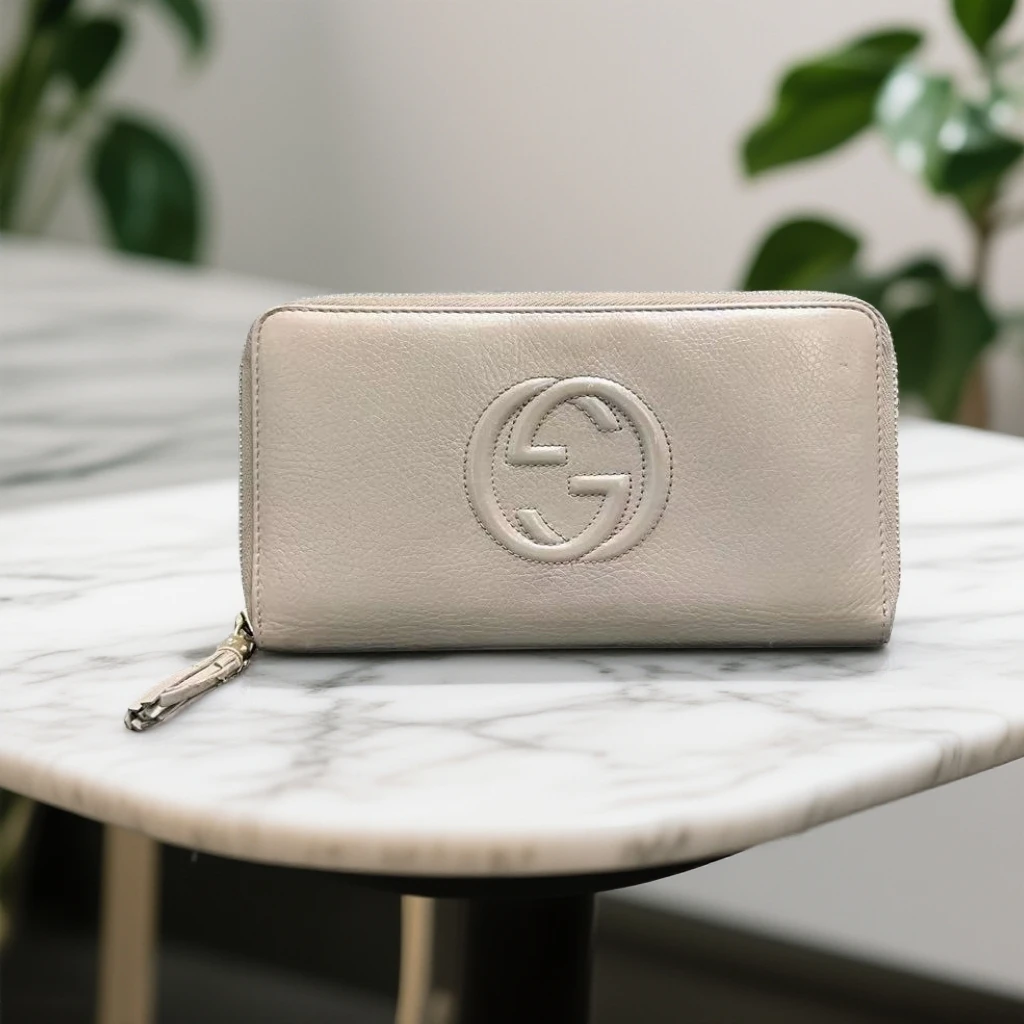 95新 GUCCI/古驰  大象灰钱包  1845 2659