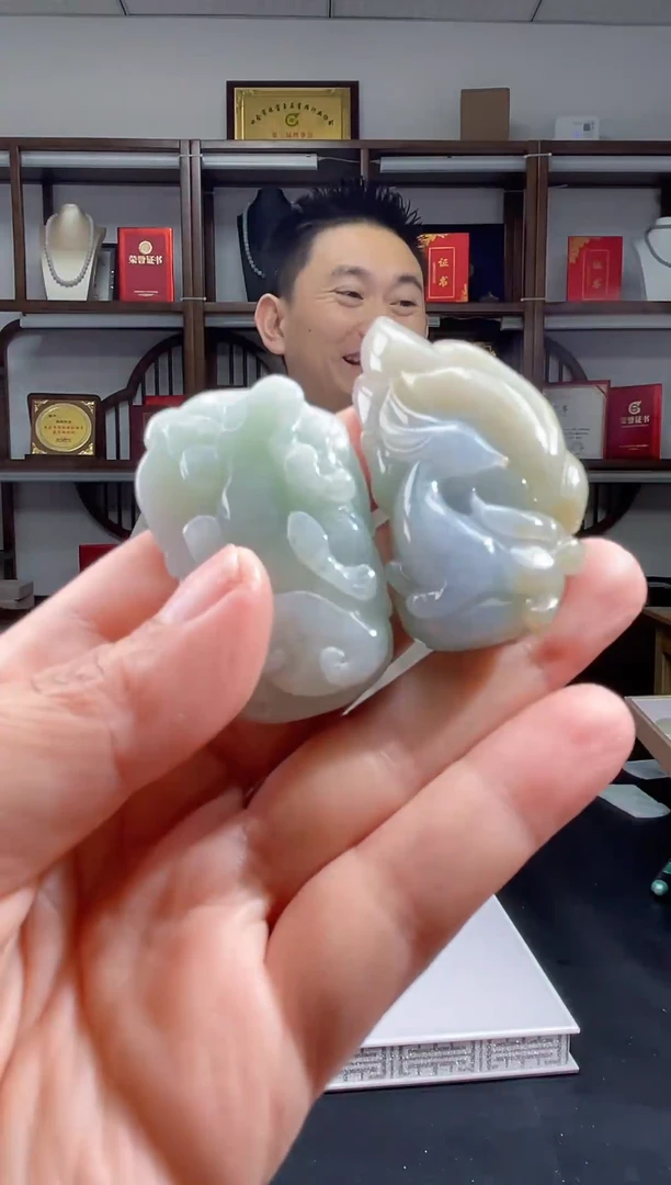 吊坠(不含链)未镶嵌翡翠天然A货翡翠多样性发其一JYZY-9.23-64
