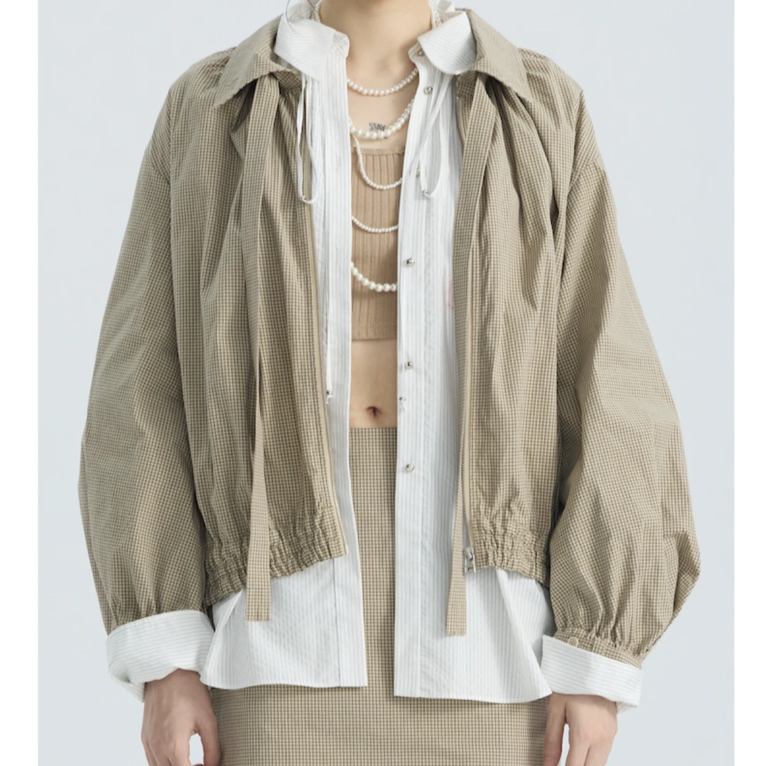 【LOCAT】 J RUREMINDS 叠褶宽松翻领外套  JRESS1206