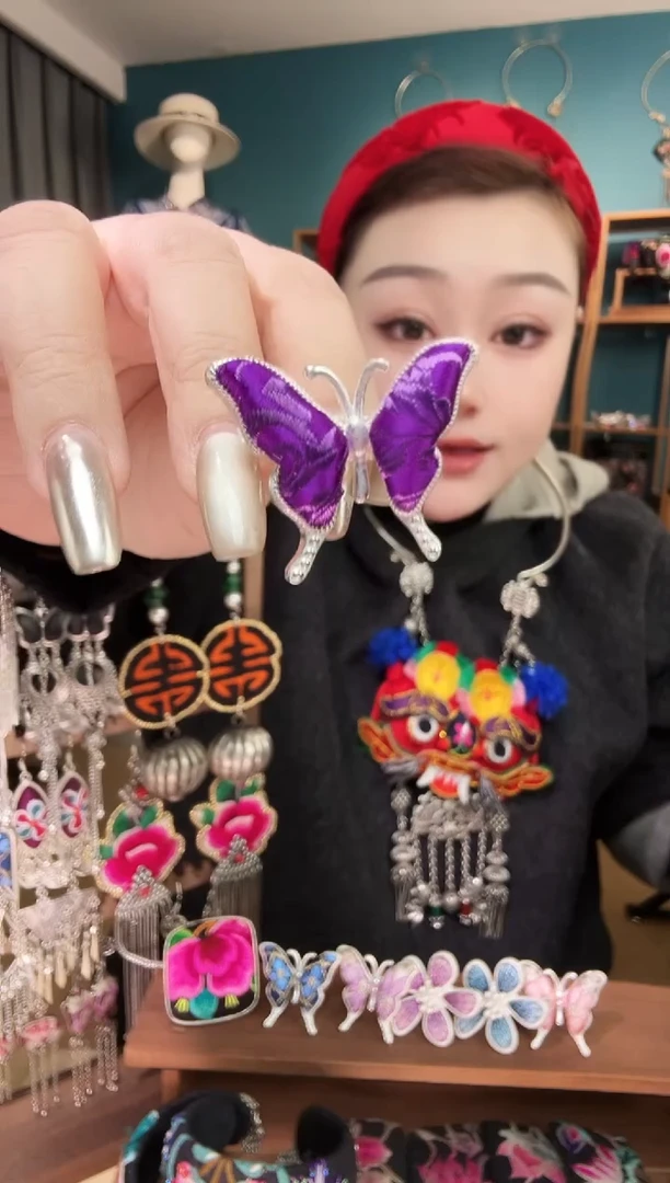 刺绣纯手工民族风刺绣戒指