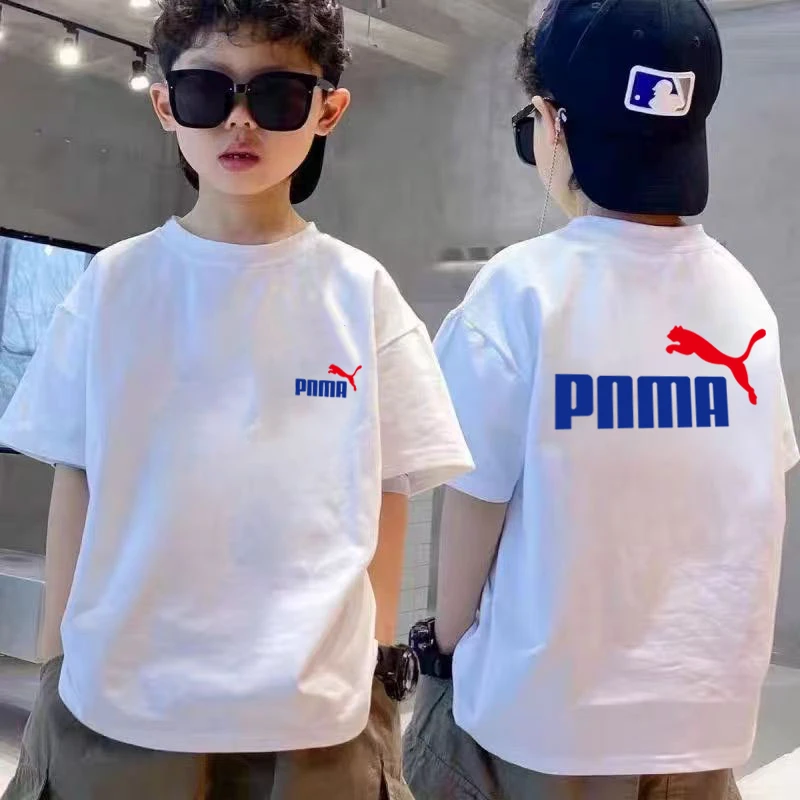 PN豹子亲子系列~夏季儿童时尚韩宽松潮流印花短袖体恤