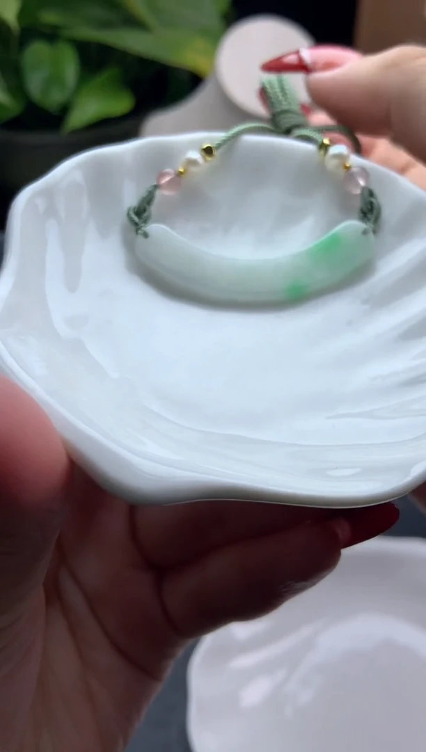 【闪购商品】翡翠颈饰未镶嵌玉璜-编绳