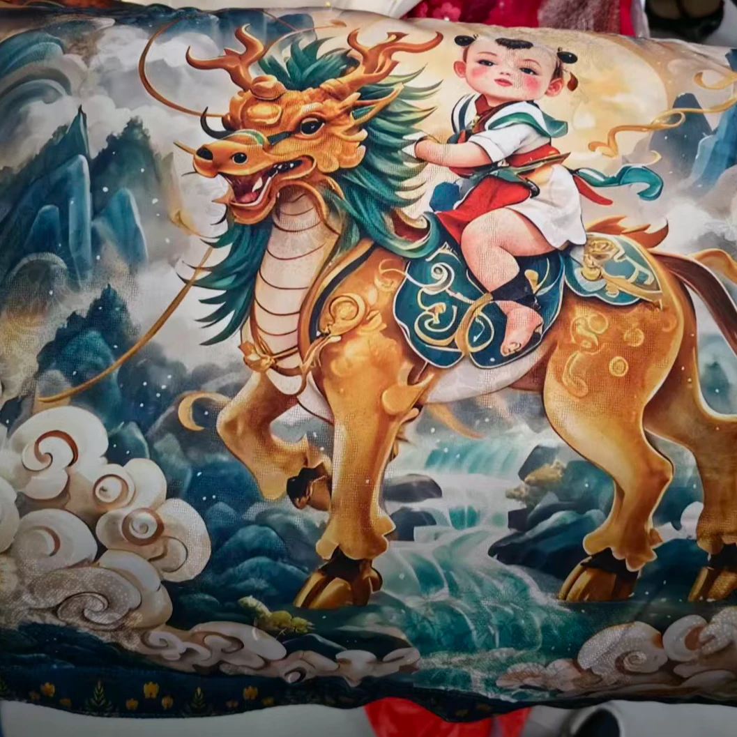 麒麟福宝 香韵纱枕巾枕套 耐脏透气