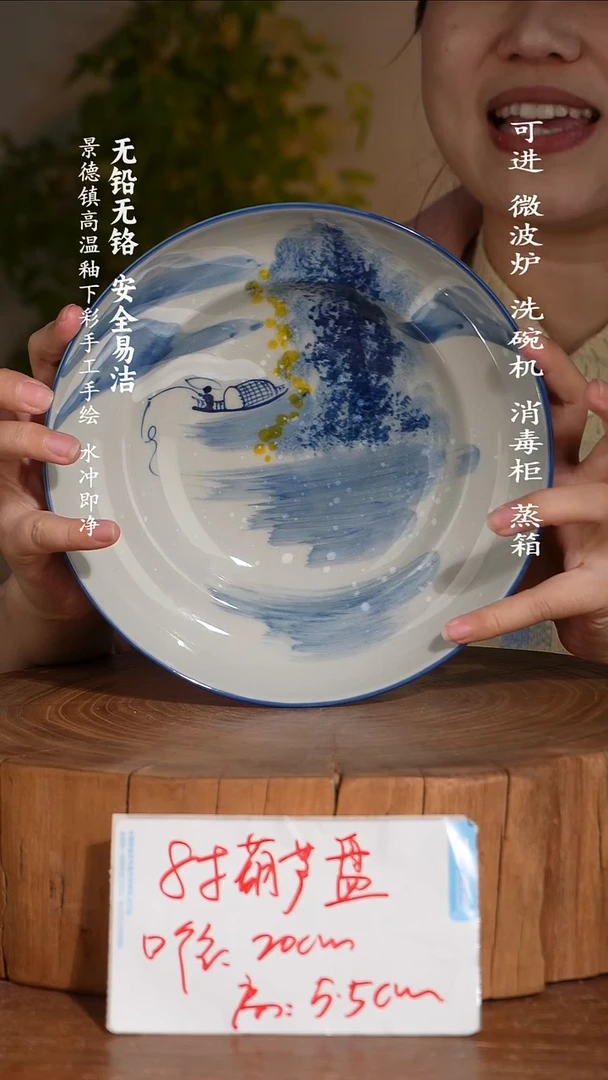 碗瓷景德镇高温瓷釉下彩手绘陶瓷