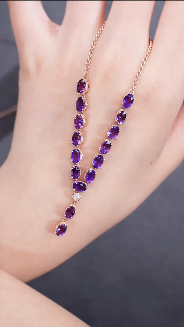 颈饰银S925镶嵌水晶颈饰