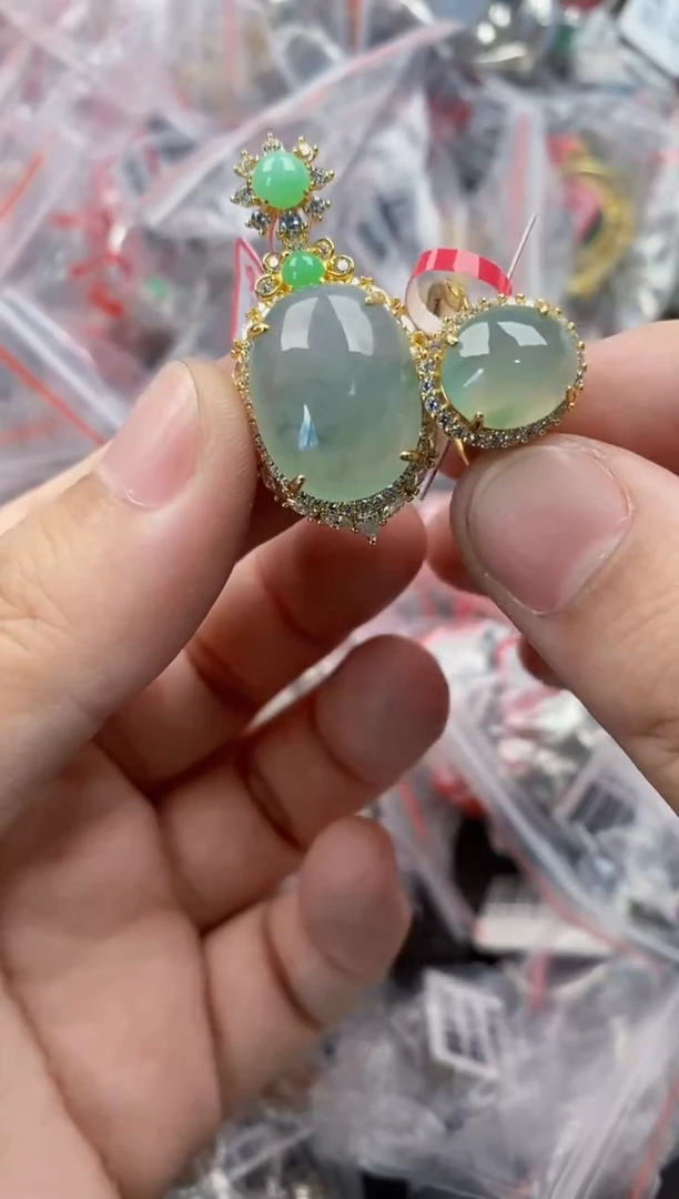 银S925镶嵌戒指翡翠555   4