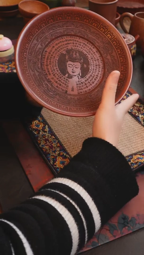 茶杯紫砂见素 紫砂一佛一经壶承