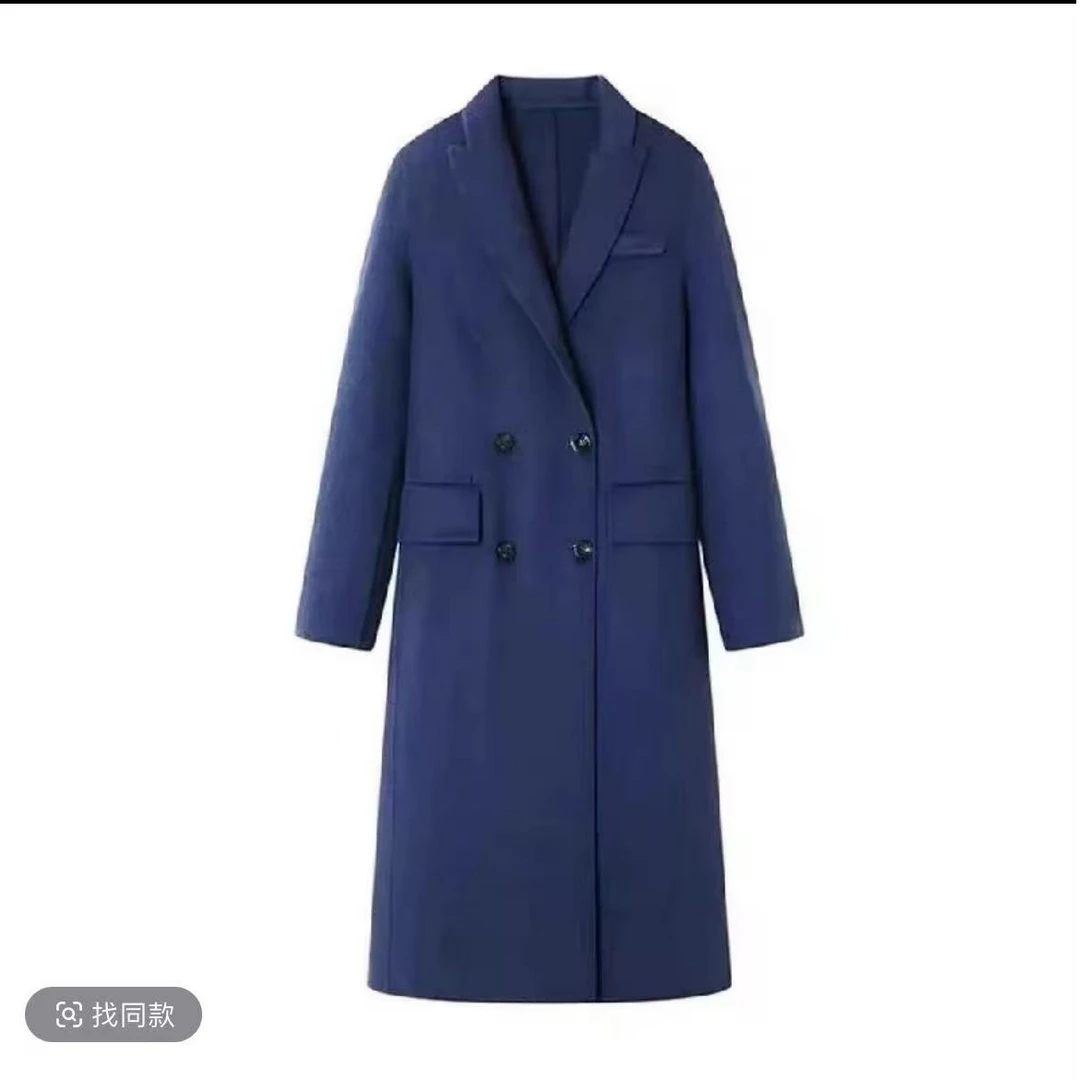 【撤柜样品】X240秋冬季气质百搭大衣外套咖啡商家提供