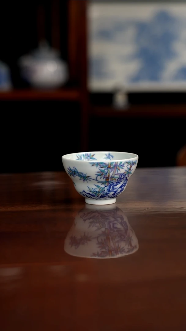 空山明月 新斗彩 竹子