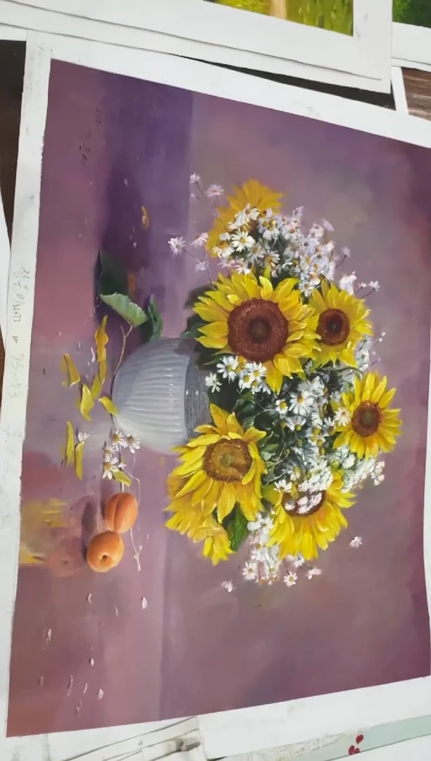 油画【特价】朝鲜画家原创手绘油画作品