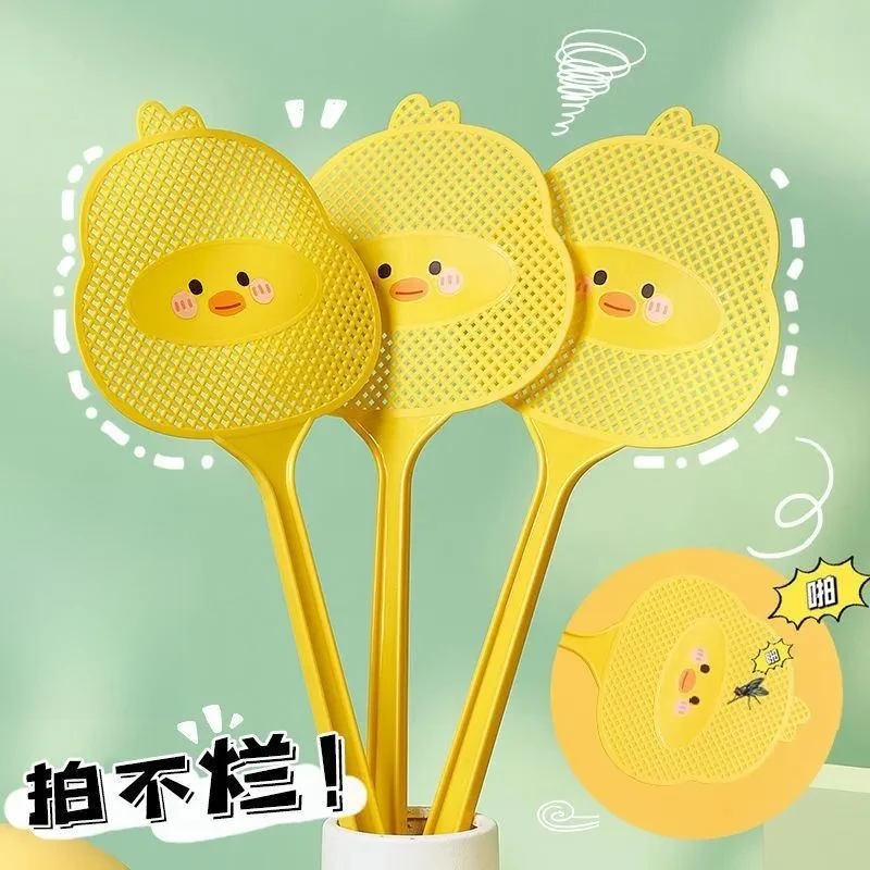 苍蝇拍家用卡通可爱耐用打不烂塑料加厚加长手柄大号苍蝇拍灭蚊啪