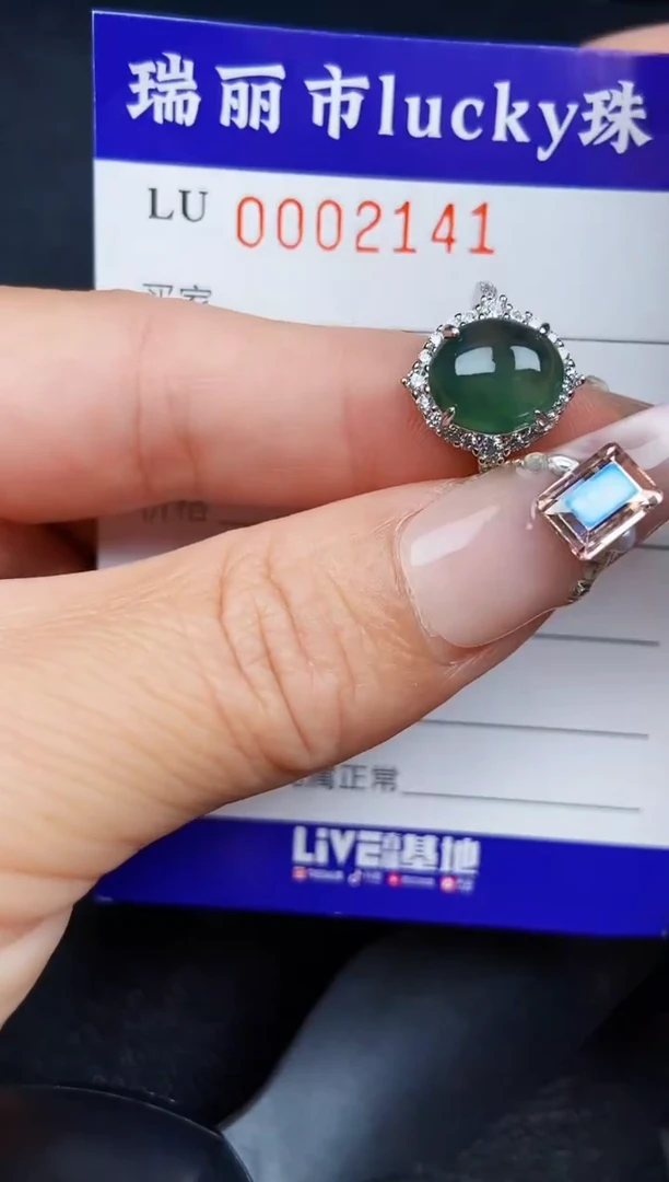 翡翠银S925镶嵌颈饰2141