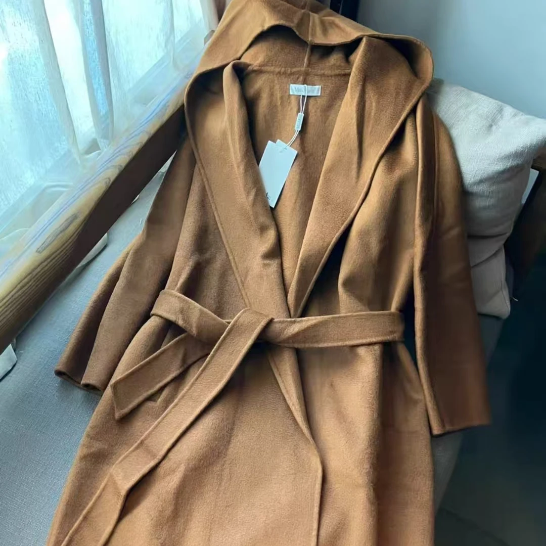99新 MaxMara maxmara羊毛大衣驼色2码  h416