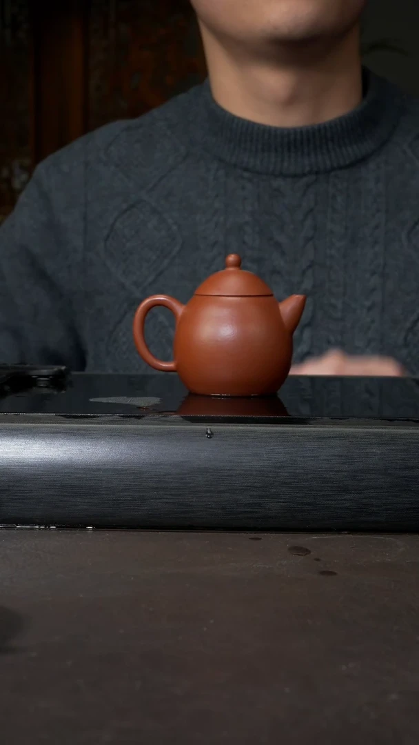 【闪购商品】紫砂茶壶朱泥 龙蛋 120cc 44