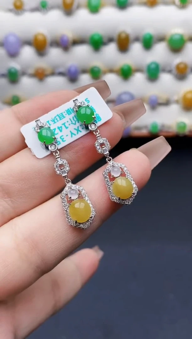 银S925镶嵌戒指翡翠0171