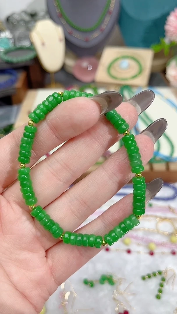 【闪购商品】翡翠手链未镶嵌素99