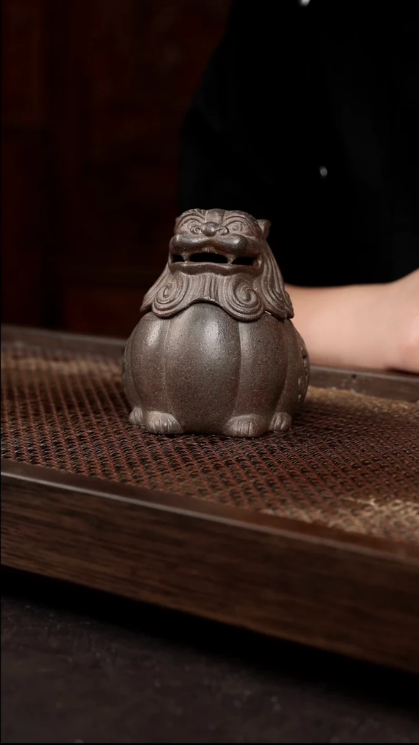 茶壶紫砂岩中泥狮子香炉