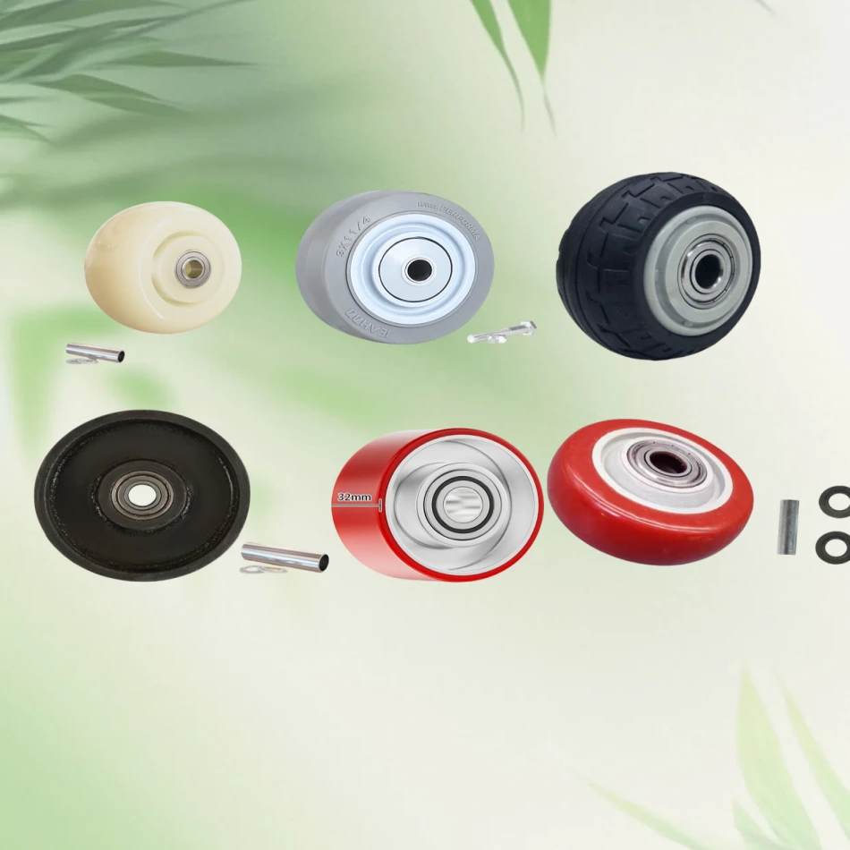 中型单轮万向轮345寸手推小拉拖车餐车转向轮子货架滑轮通用配件