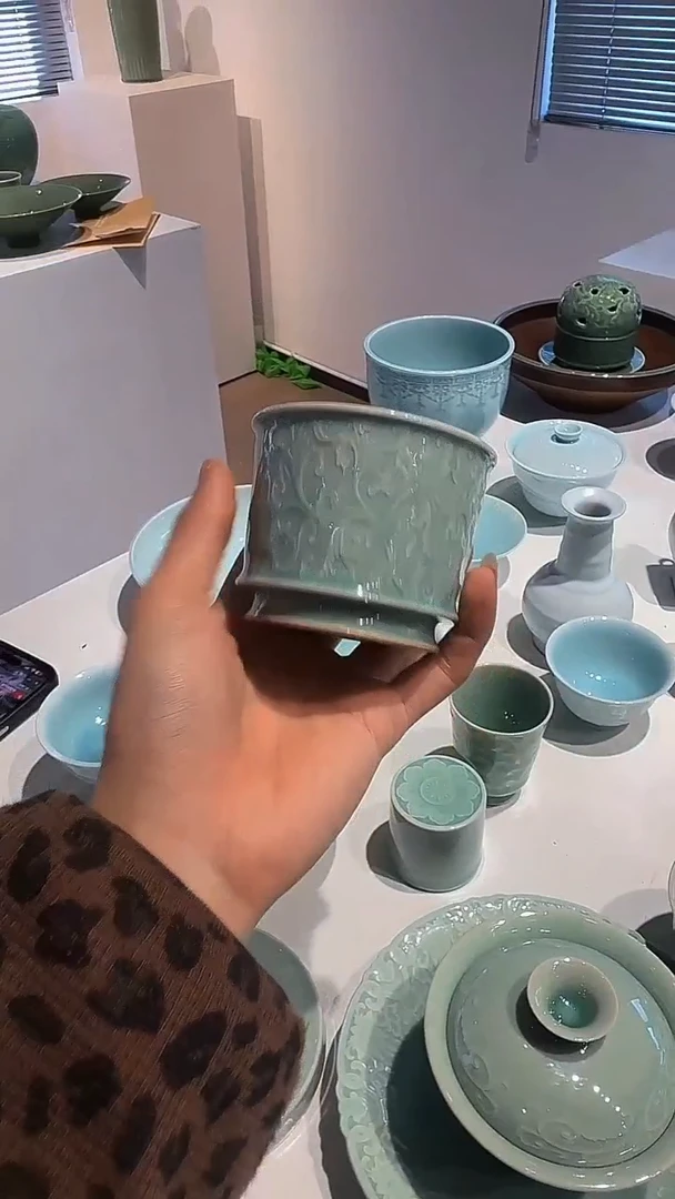 青瓷手工茶器包邮