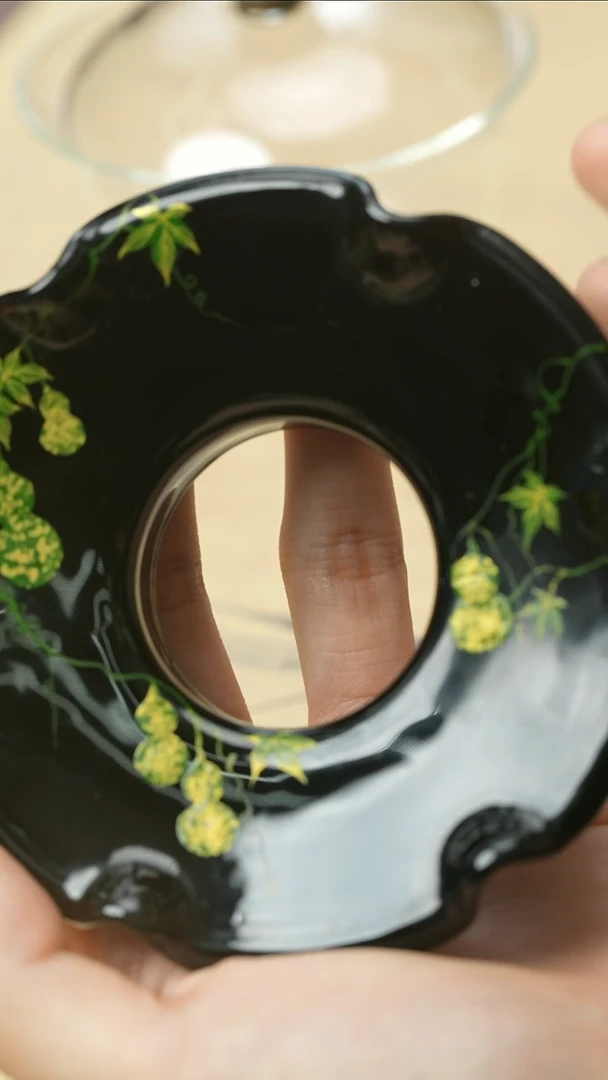 禾器&琦彩联名三才大漆盖碗-宝葫芦