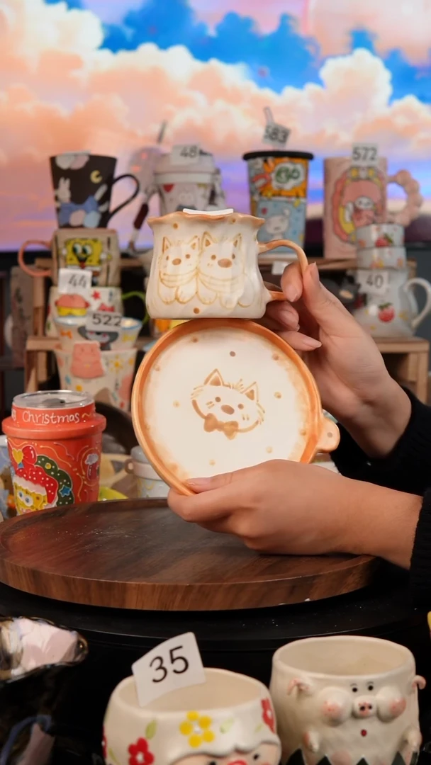 陶瓷双饮款景德镇手工陶瓷