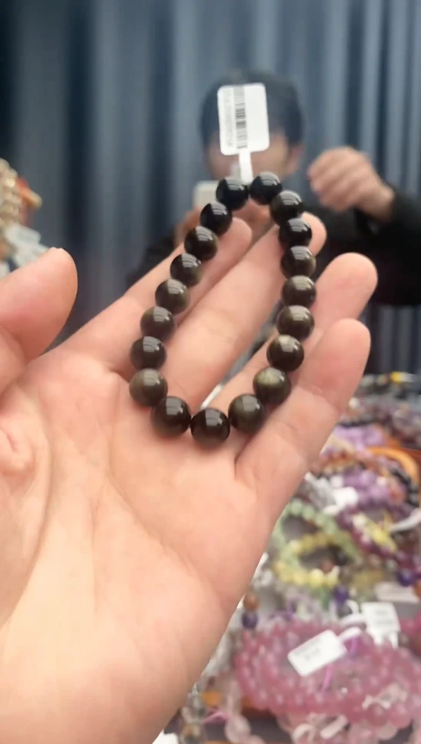 【闪购商品】黑曜岩手链未镶嵌金曜石