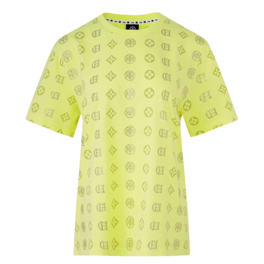 TCH轻奢烫钻工艺印花时尚百搭宽松圆领薄T恤男T72B10E6020私服tch