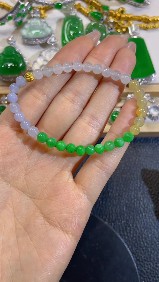 颈饰足金镶嵌翡翠团购17