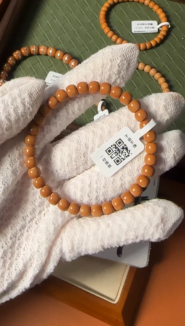 手串橄榄核【168核尖】6.7mm老挝一代核尖老型单圈 正三花倒角白