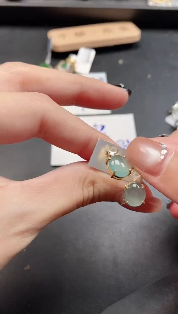 银S925镶嵌戒指翡翠51511