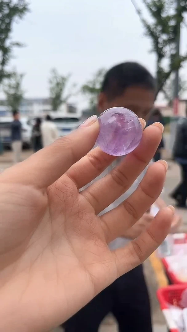 水晶球未镶嵌紫晶天然多样性发一28mm