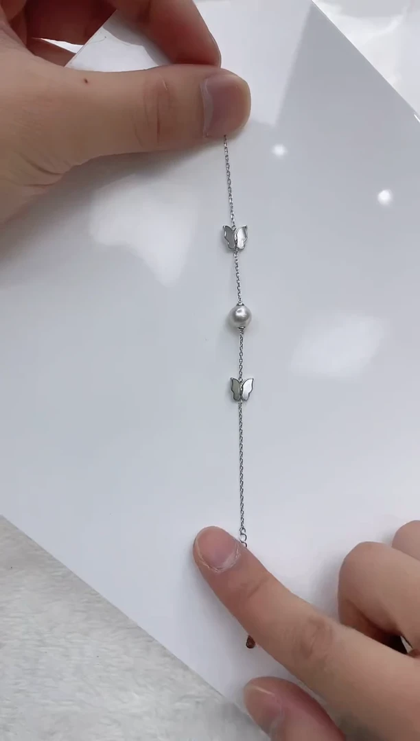 【闪购商品】海水珍珠手链银S925镶嵌海水珍珠手链
