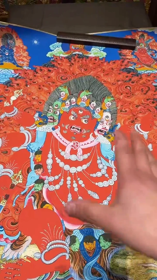 卷轴画【主播精品】高端卷轴画——唐卡AA105普巴金刚