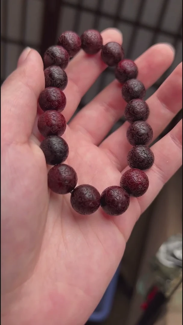 【闪购商品】小叶紫檀手串/手链小叶紫檀1.2祥云纹手串