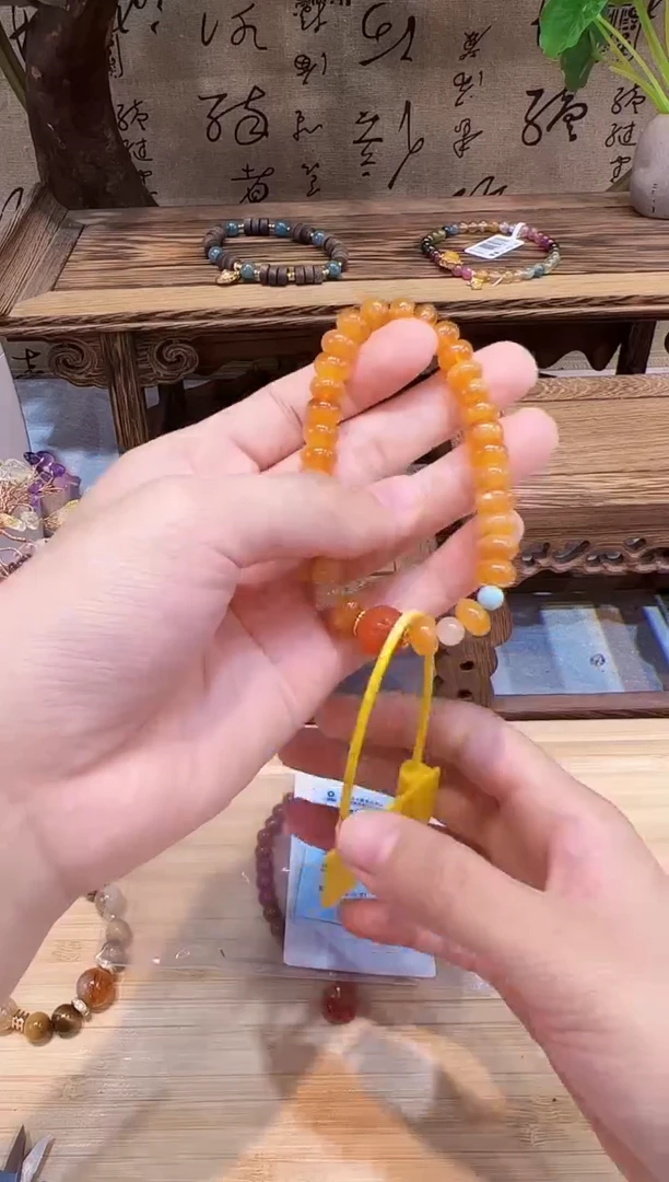 未镶嵌琥珀手串@@手饰