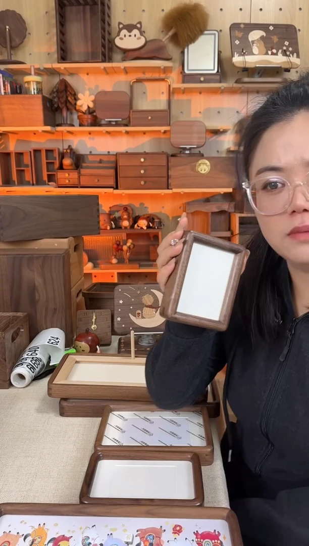 木4寸黑胡桃实木相框