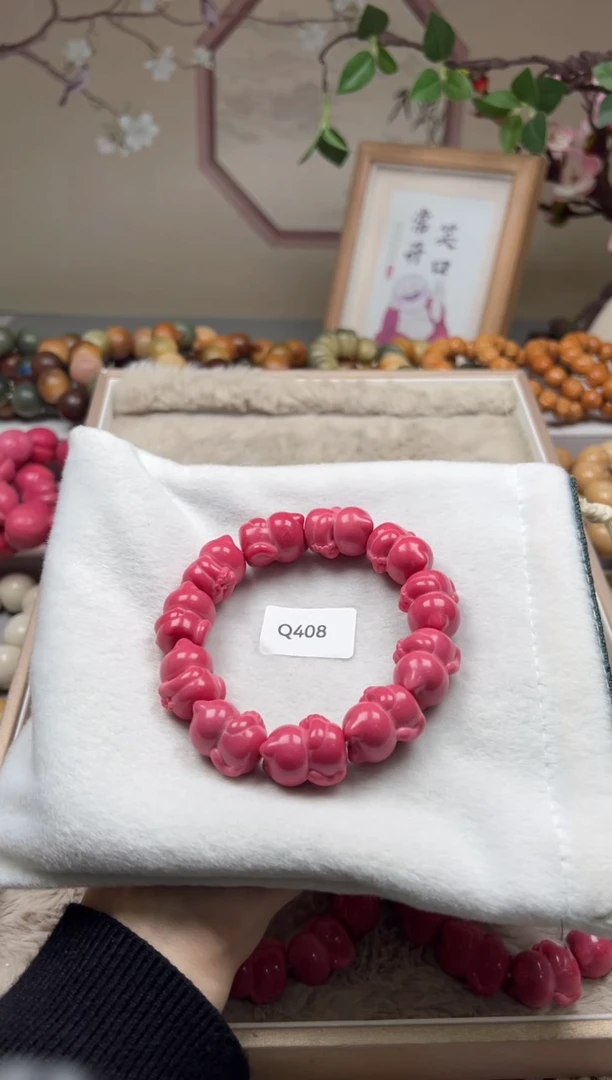 手串菩提根/象牙果王***野Q408牙果佛系猫21mm一串通货