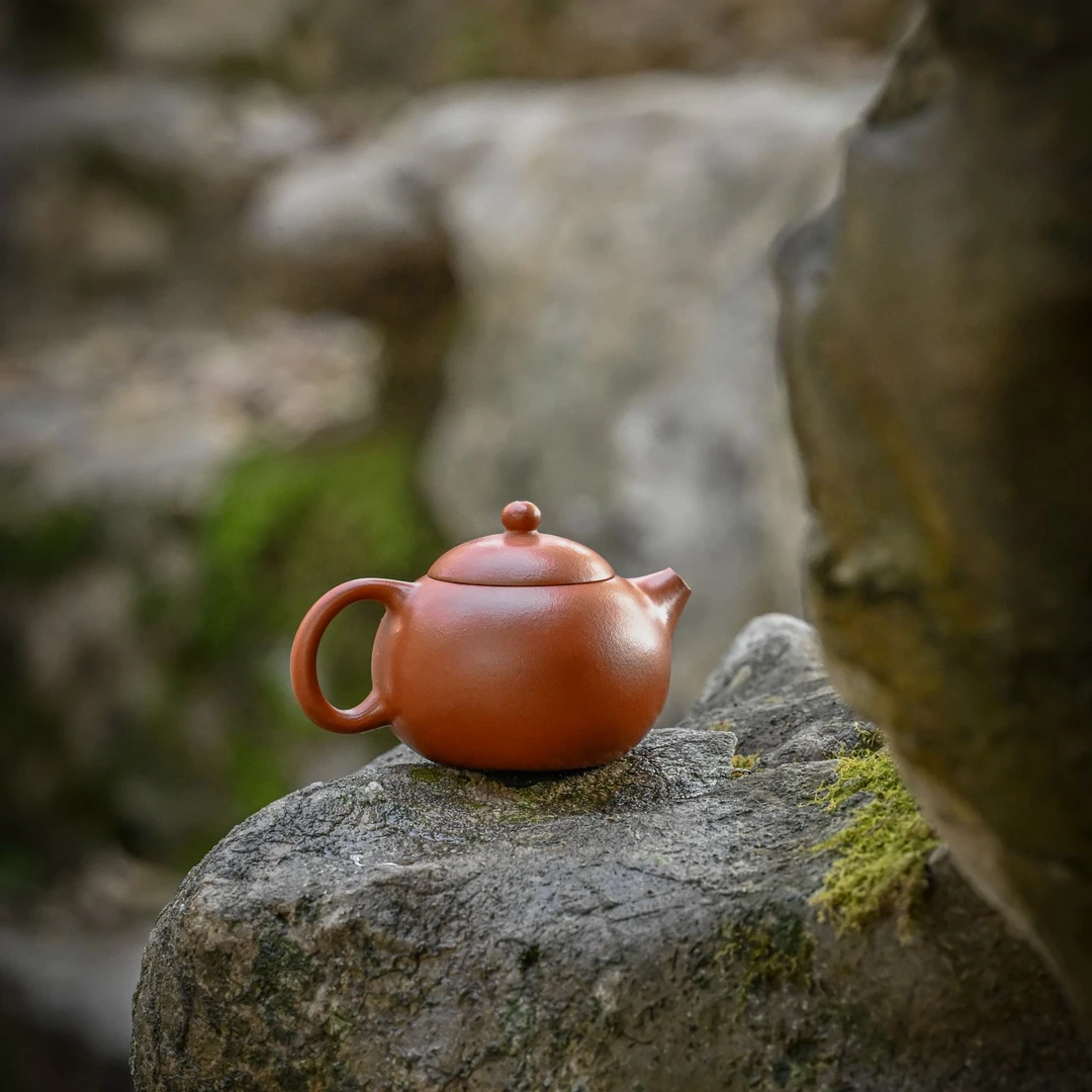 X骨灰发烧友【朱泥·西施壶】原矿紫砂朱泥精工手制西施壶140cc